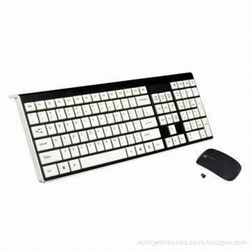 2.4G RF Keyboard and Mouse Combo, 5 Hot Keys for Internet and Multimedia Use